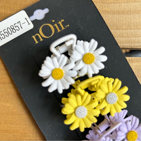 Noir Hair Claw Clips Womens Hair Accessories Daisy New - Picture 5 of 6